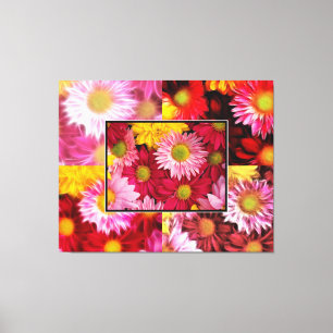 HUGE Daisies Quadtych Art Wrapped Canvas Leinwanddruck