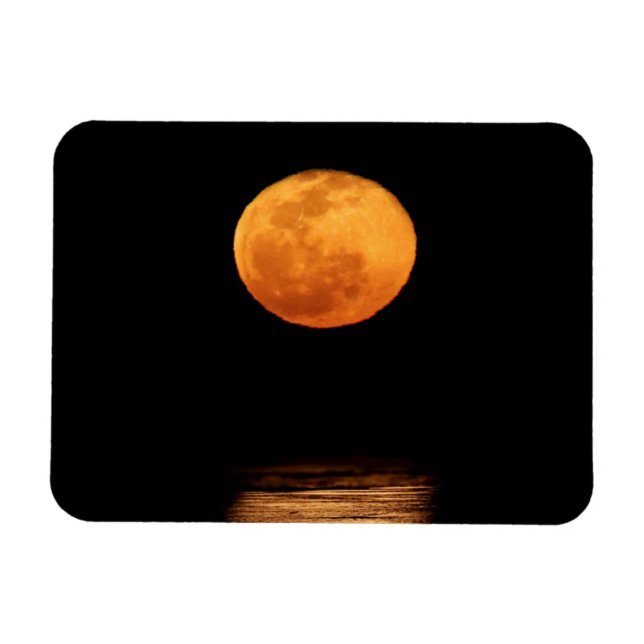 Huge Full Moon | South Padre Island, Texas Magnet (Horizontal)