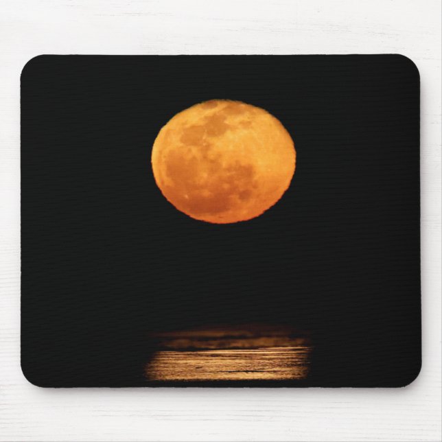 Huge Full Moon | South Padre Island, Texas Mousepad (Vorne)