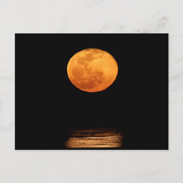 Huge Full Moon | South Padre Island, Texas Postkarte (Vorderseite)