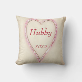 Huge Heart "Hubby" XOXO Kissen