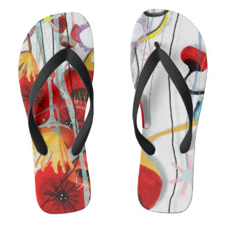 HUGE RED Poppy Flip Flops