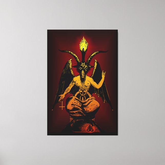 HUGE Satanic Goat 40"x60" Leinwand auf dicken 2,5" (Vorderseite)