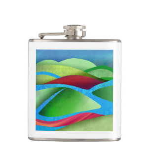 Hügel auf Eis Flachmann