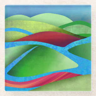 Hügel auf Eis Glasuntersetzer