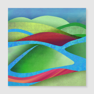 Hügel auf Eis Magnetkarte