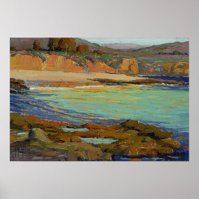 Hügel - Blick auf die Küste Poster (Vorne)