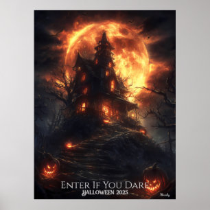 Hügel des Spuk MondHalloween Poster