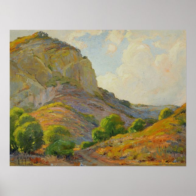 Hügel - Felsweg Poster (Vorne)