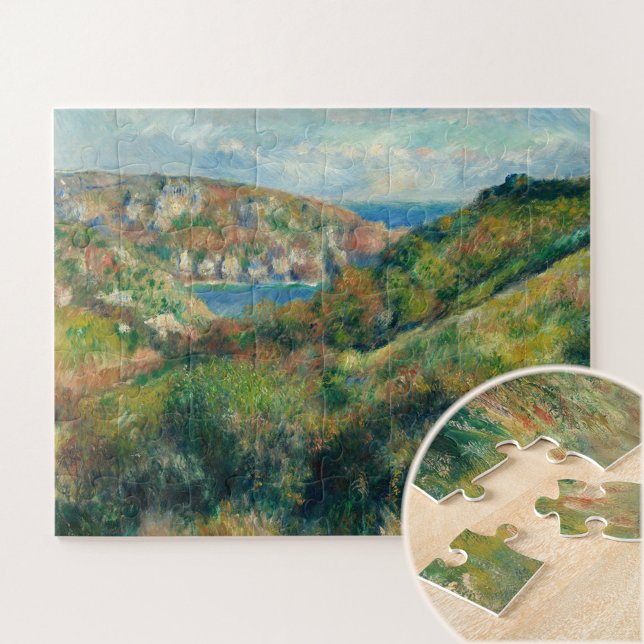 Hügel um die Bucht von Moulin Huet, Renoir Puzzle (Von Creator hochgeladen)