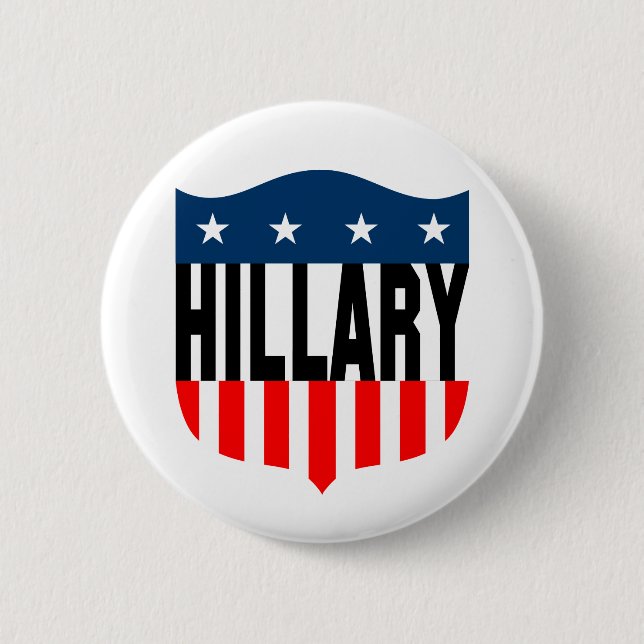 Hügelclinton : Sterne & Streifen : Button (Vorderseite)