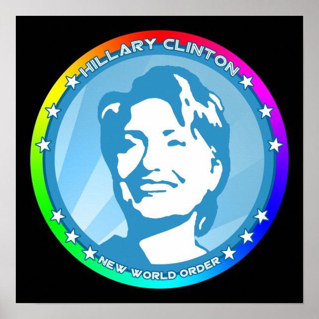 Hügelklaton. Regenbogen. Poster (Vorne)