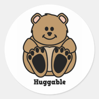Huggable Bär Runder Aufkleber