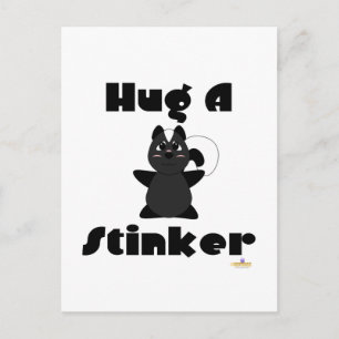 Huggable Skunk Hug A Stinker Postkarte