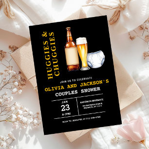 Huggies and Chuggies Couples Baby Shower Einladung