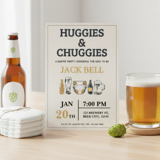 Huggies and Chuggies Invitation Einladung