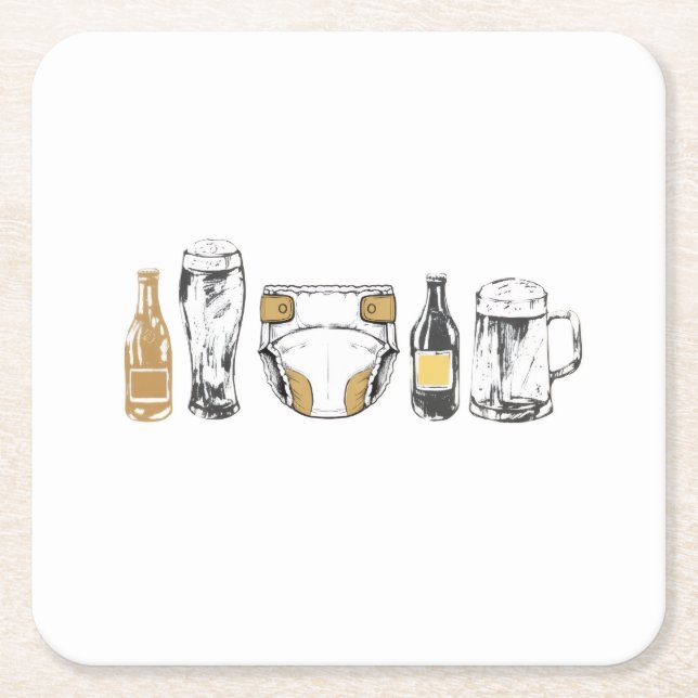 Huggies and Chuggies Rechteckiger Pappuntersetzer (Vorderseite)