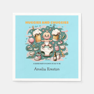 Huggies und Chuggies jubeln der Vaterschaft Serviette