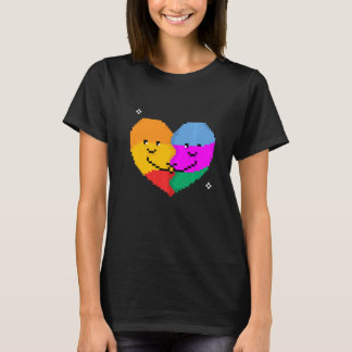 Hugging Heart Lgbtq Gay Rights Proud Pride Rainbow T-Shirt