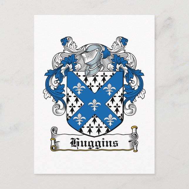 Huggins Familienwappen Postkarte (Vorderseite)