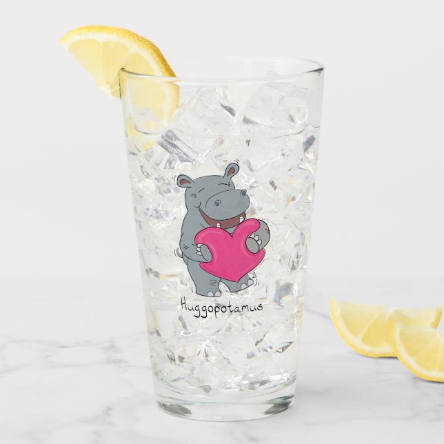 Huggopotamus Glas-Schale Glas (Vorderseite Ice)