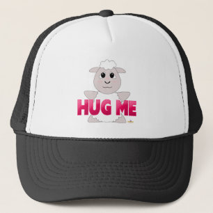 Huggy White Sheep Pink Umarmung Truckerkappe