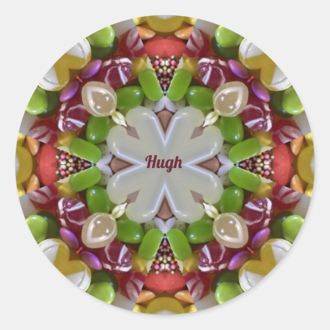 HUGH ~ EASTER CANDY ~ RUNDER AUFKLEBER (Vorderseite)