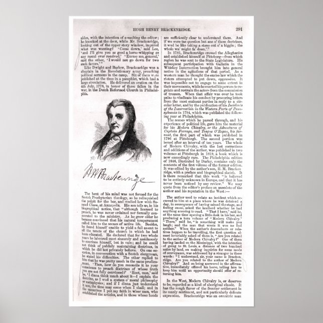 Hugh Henry Brackenridge Poster (Vorne)