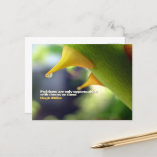 Hugh Miller Inspiration Zitat "Chancen" Postkarte