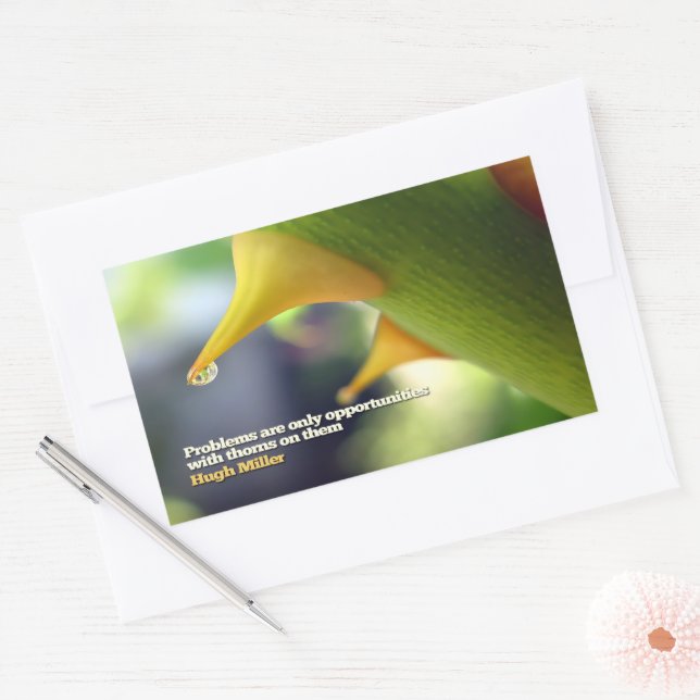 Hugh Miller Inspiration Zitat "Chancen" Rechteckiger Aufkleber (Umschlag)