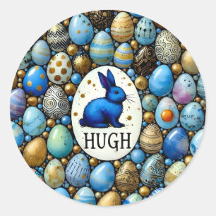 HUGH ~ Vielzahl der Ostereier ~ Runder Aufkleber