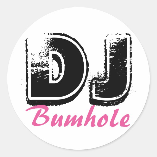 Hugh-Zeichen-Aufkleber Runder Aufkleber (Vorderseite)