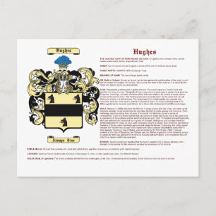 Hughes (Bedeutung (Englisch)) Postkarte