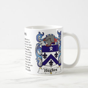 Hughes-Familienwappen auf einer Tasse