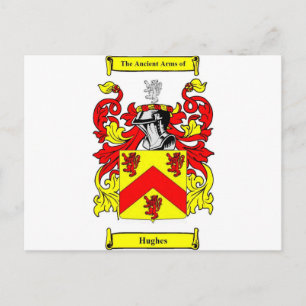 Hughes (irisch) Wappen Postkarte