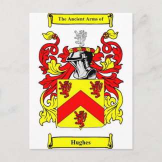 Hughes (irisch) Wappen Postkarte