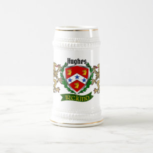 Hughes Irish Shield Beer Stein Bierglas