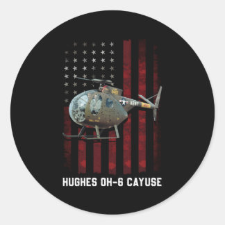 Hughes Oh 6 Cayuse Oh 6 Loach Hubschrauber Runder Aufkleber