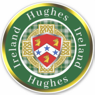 Hughes Shield & Celtic Cross Personalisiert Aufkleber
