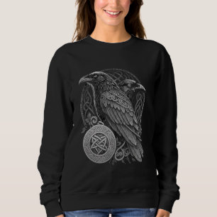 Huginn & Muninn u2013 Wikinger Raben Nordische Kno Sweatshirt