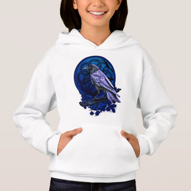 Huginn the Raven Midnight Nordic Tidings Hoodie (Vorderseite)