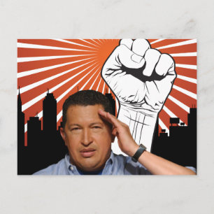 Hugo Chavez - Hugo Salutes Postkarte