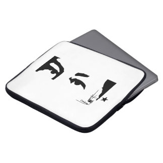 Hugo Chavezs Augen u. Unterzeichnung Laptopschutzhülle