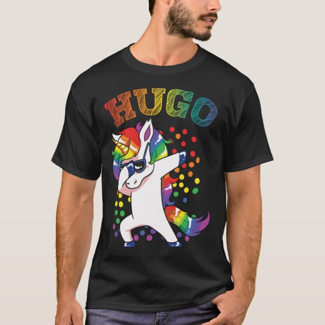 Hugo Dabbing Unicorn T-Shirt (Vorderseite)