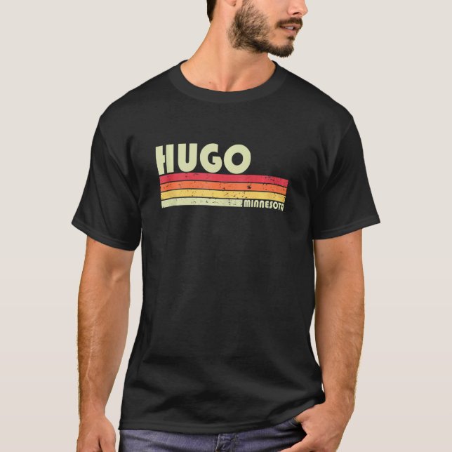 HUGO MN MINNESOTA Funny City Zuhause Roots Geschen T-Shirt (Vorderseite)