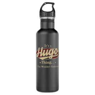 Hugo Sache Name Wasser Flasche Edelstahlflasche