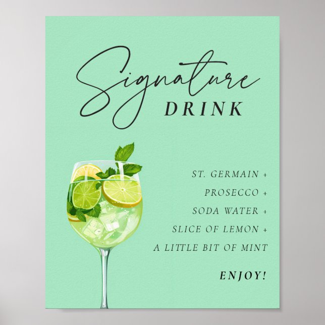 Hugo Spritz Signature Drink Paare Dusche Poster (Vorne)