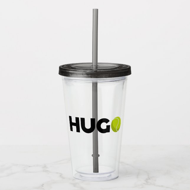 Hugo Tennis Acryltrinkbecher (Vorderseite)