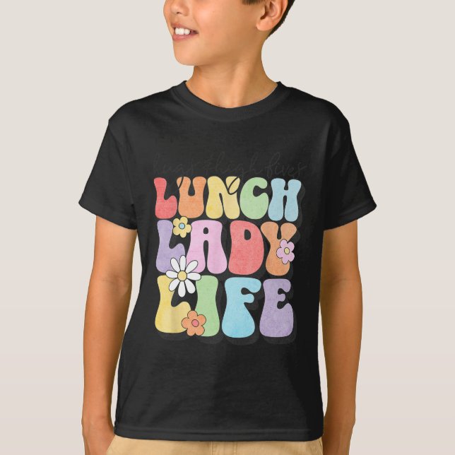 Hugs Amp; High Fives Lunch Lady Vibes School Apple T-Shirt (Vorderseite)