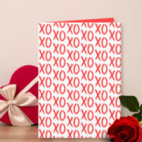 Hugs and Kisses Custom Text Valentine